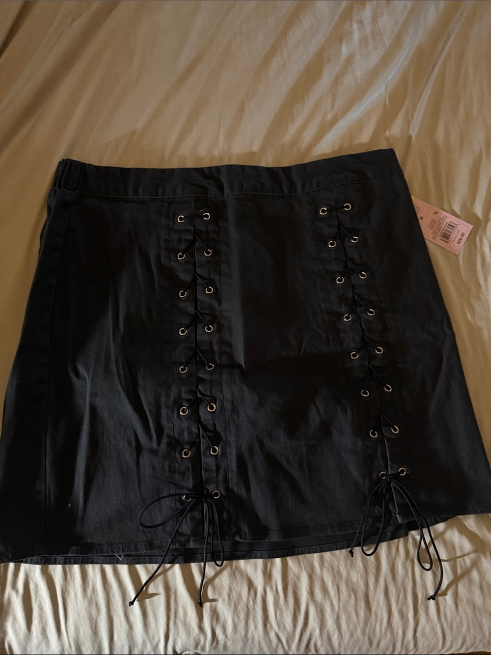 Wild fable Lace-Up Black Mini Skirt - Women